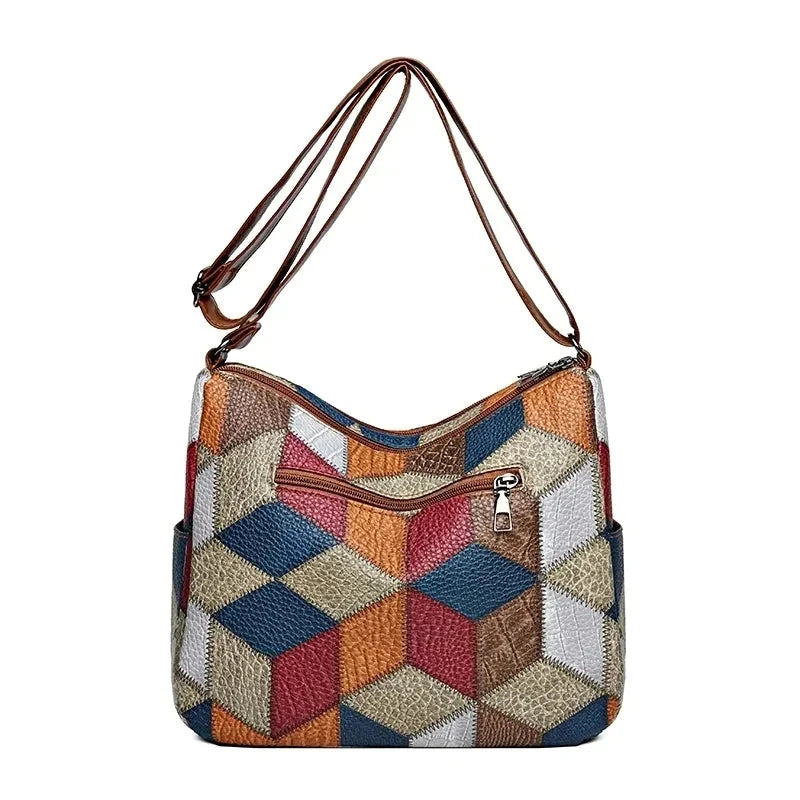 Moxley™ Angie | Patchwork Leather Shoulder Bag
