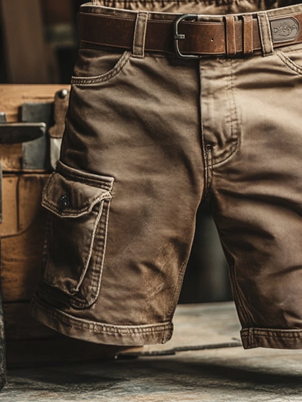 Moxley™ | Retro Vintage cargo shorts with multiple pockets