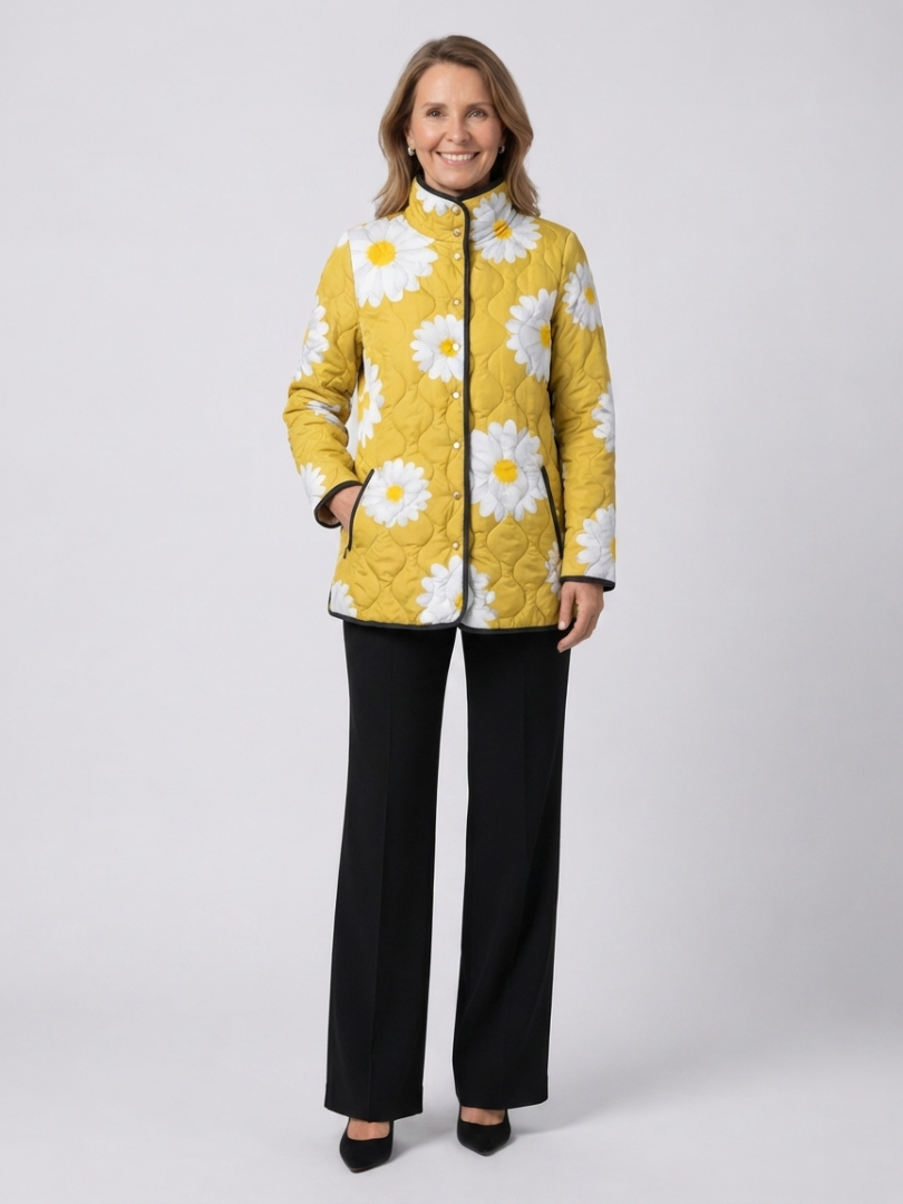 Moxley™ Delacroix Luxury Quilted Jacket with Daisy Elise Embellishments