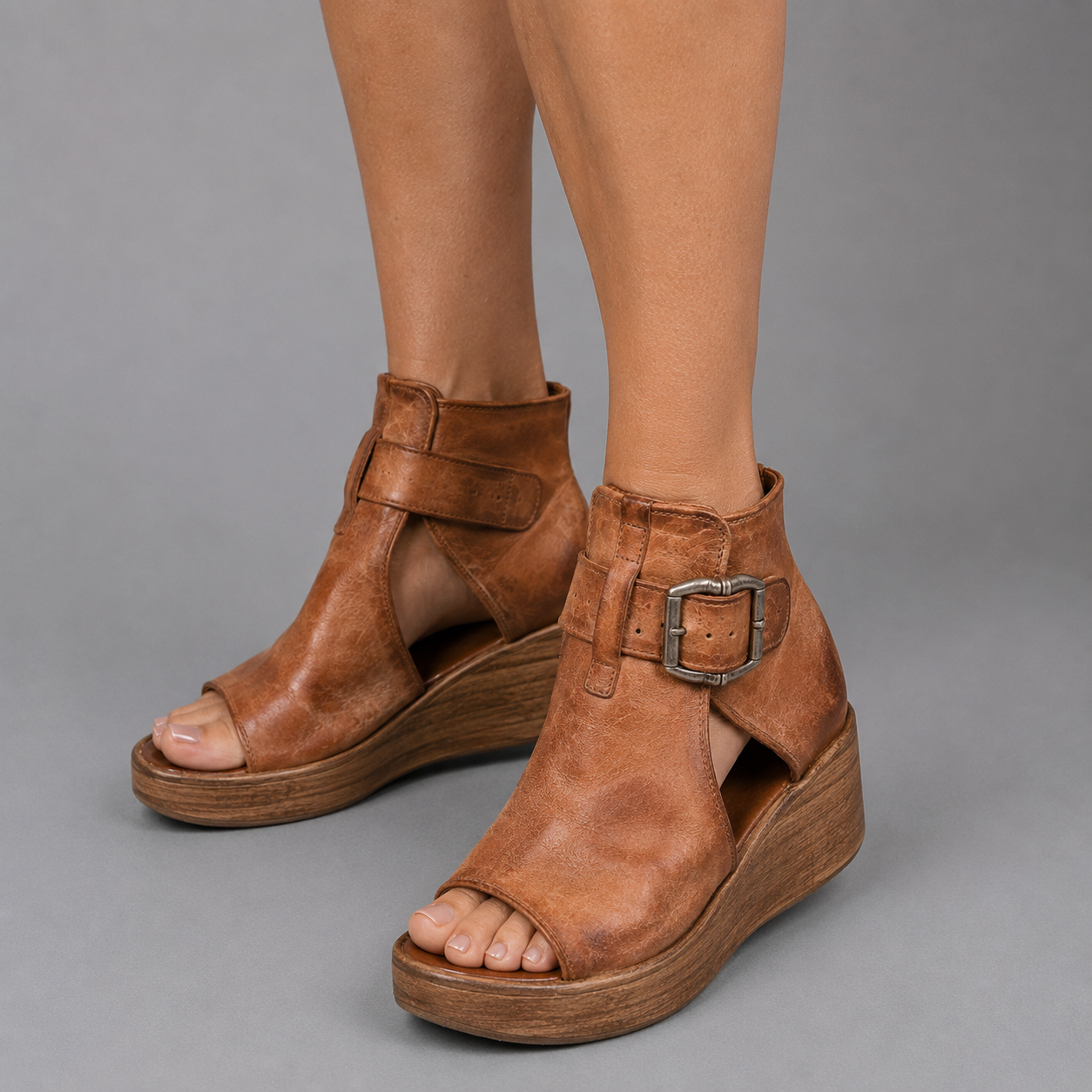 Rocca | Handmade faux leather sandals