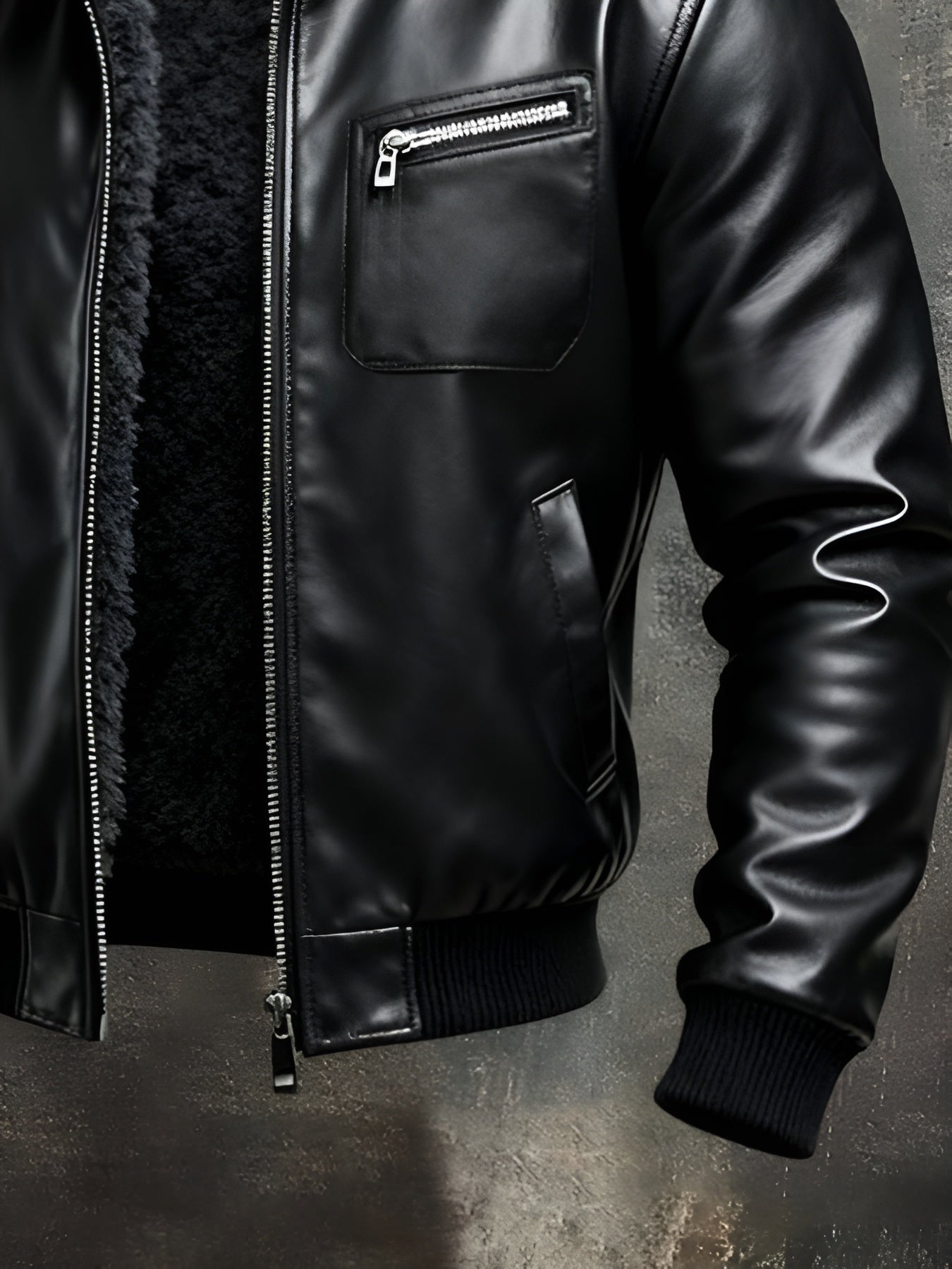 Moxley™ Luxe Valero Lyon Black Leather Jacket
