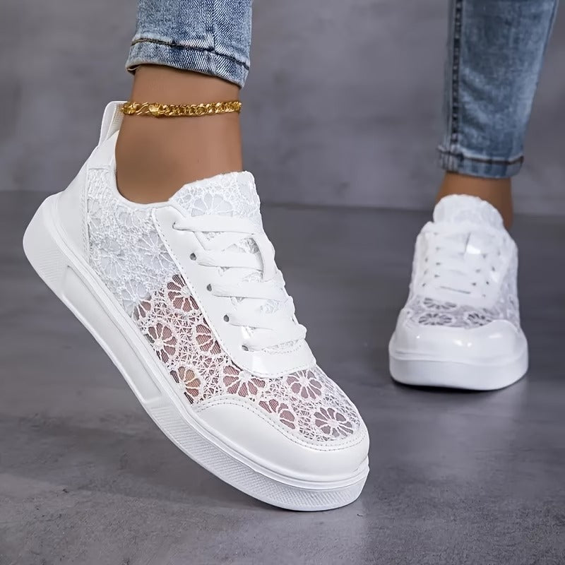 Moxley™ Bella | Floral Lace Sneakers