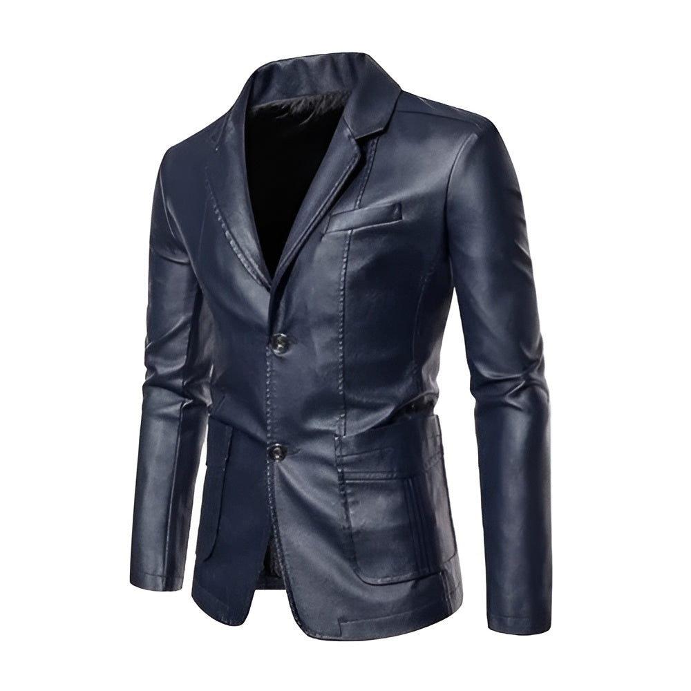 Moxley™ | Luxe Leather Blazer for Business Casual Elegance