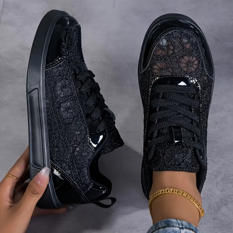 Moxley™ Bella | Floral Lace Sneakers