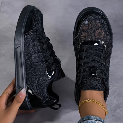 Moxley™ Bella | Floral Lace Sneakers
