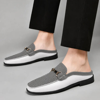 Moxley™ - Santino Backless Italian Leather Loafers