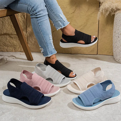 Moxley™ Clara | Classic Orthopaedic Open Toe Cloud Flats