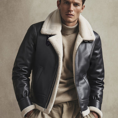 Moxley™ Valero Lyon | Luxe Warm Motorcycle Jacket for Autumn & Winter