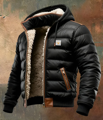Moxley™ Valero Lyon | Luxe Quilted Coat with Hood and Plush Sherpa Lining