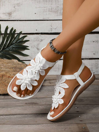Floréa | Orthopaedic Sandals with Embroidered Flowers