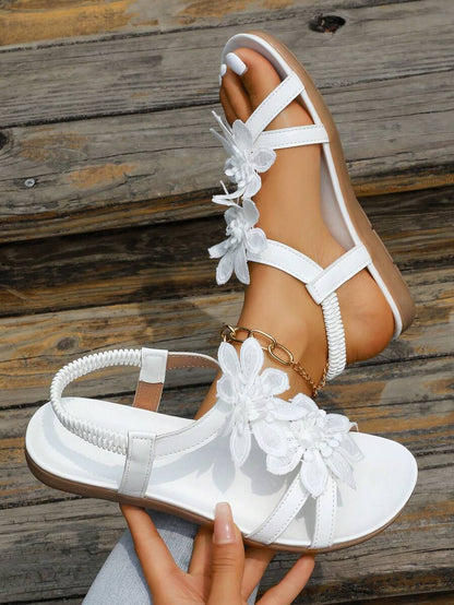 Floréa | Orthopaedic Sandals with Embroidered Flowers