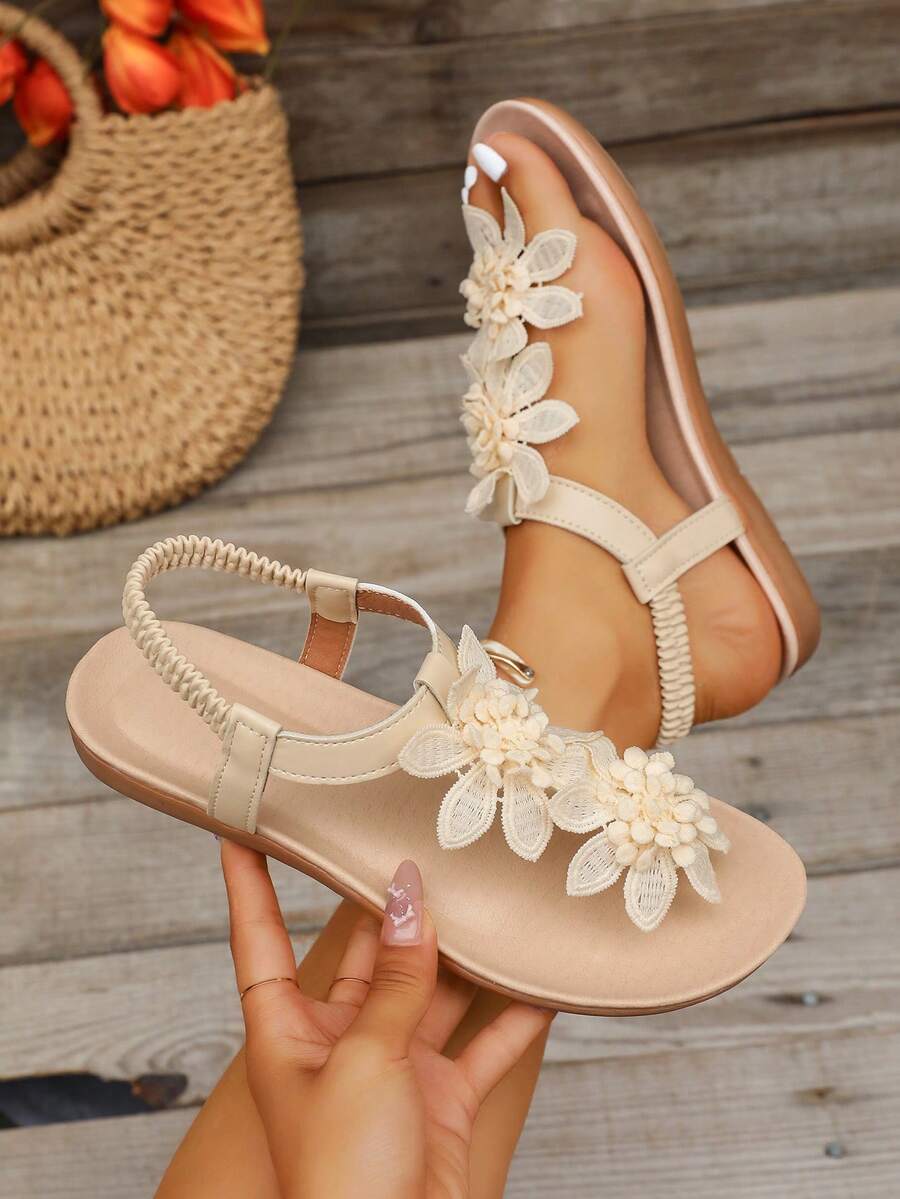 Floréa | Orthopaedic Sandals with Embroidered Flowers