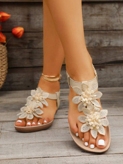 Floréa | Orthopaedic Sandals with Embroidered Flowers