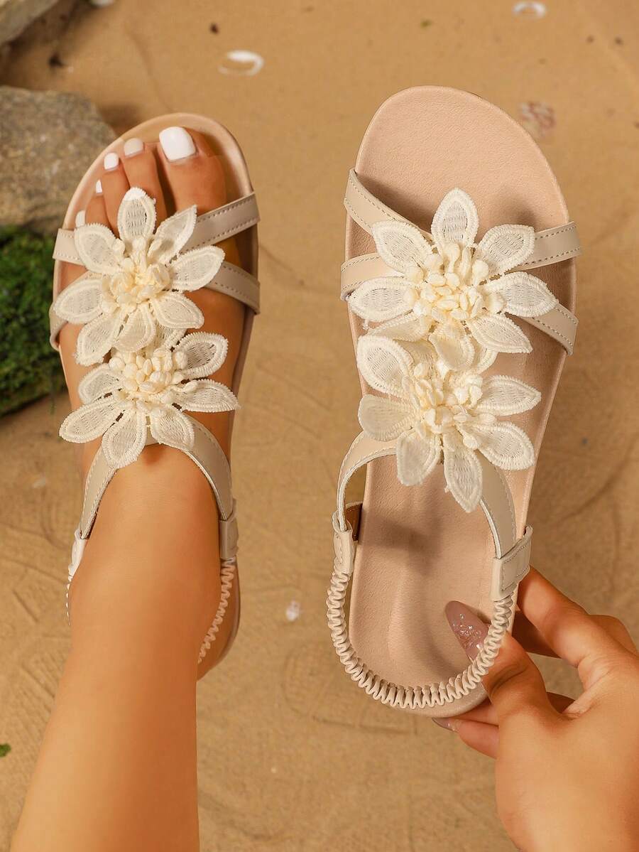 Floréa | Orthopaedic Sandals with Embroidered Flowers