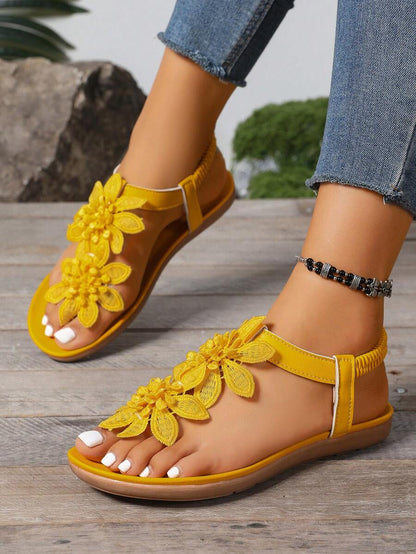 Floréa | Orthopaedic Sandals with Embroidered Flowers