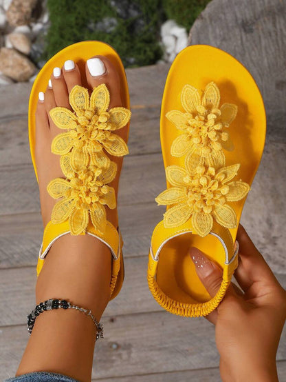Floréa | Orthopaedic Sandals with Embroidered Flowers