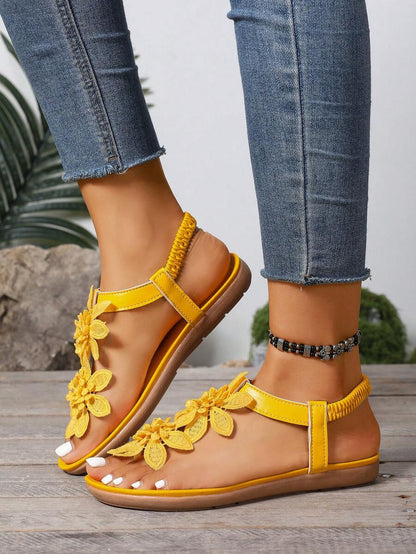 Floréa | Orthopaedic Sandals with Embroidered Flowers