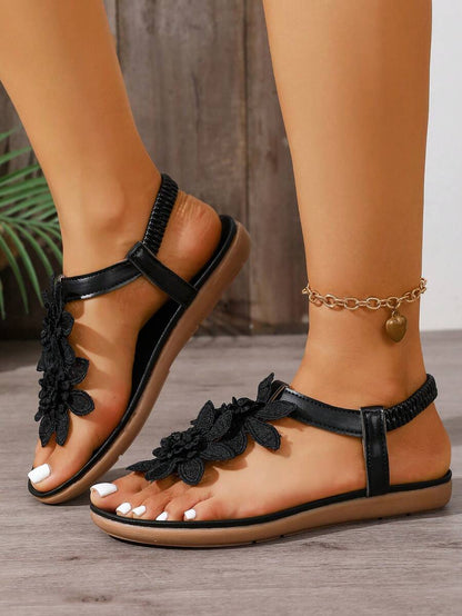 Floréa | Orthopaedic Sandals with Embroidered Flowers