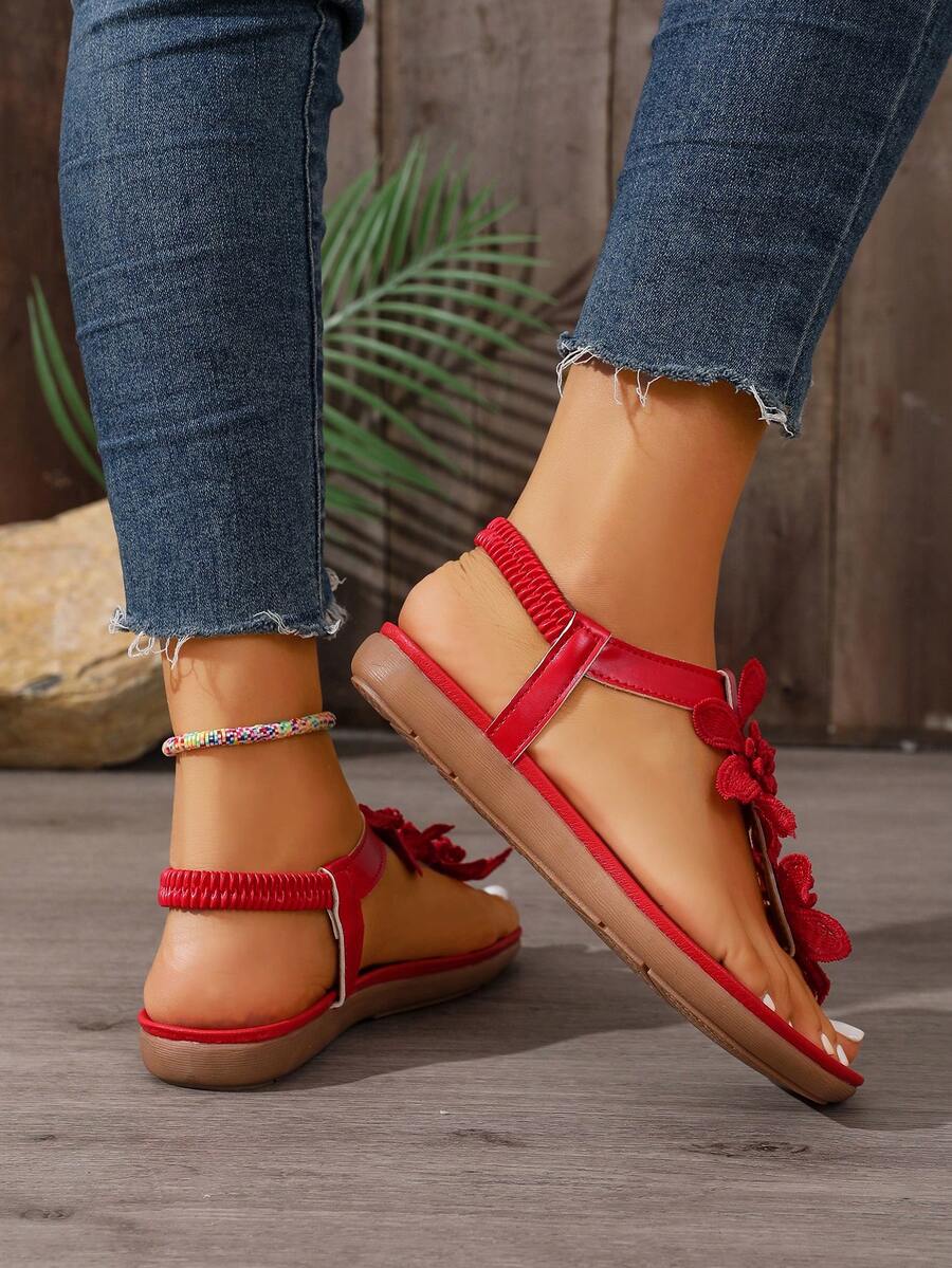 Floréa | Orthopaedic Sandals with Embroidered Flowers