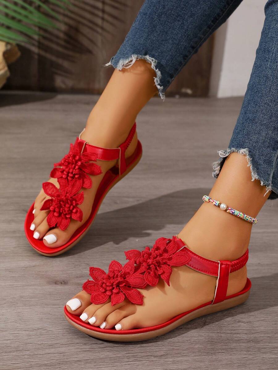 Floréa | Orthopaedic Sandals with Embroidered Flowers