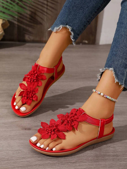 Floréa | Orthopaedic Sandals with Embroidered Flowers