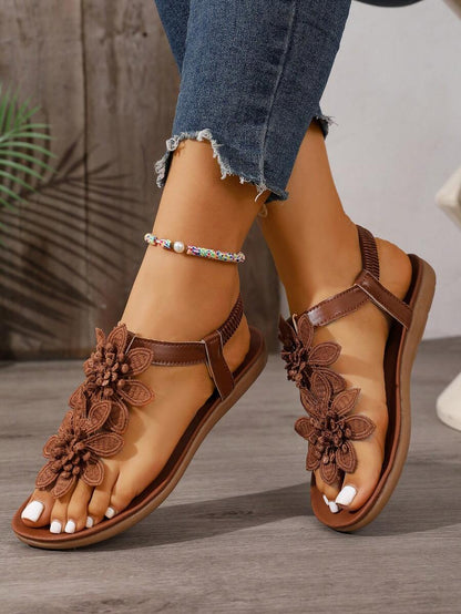 Floréa | Orthopaedic Sandals with Embroidered Flowers