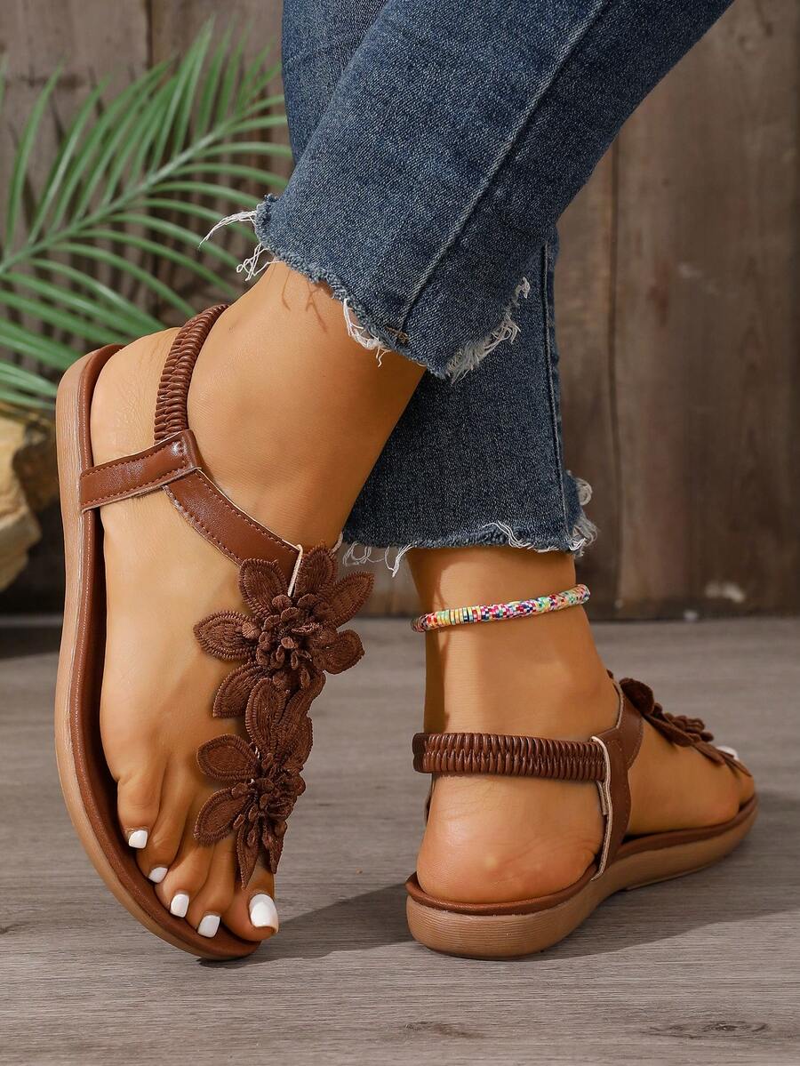 Floréa | Orthopaedic Sandals with Embroidered Flowers