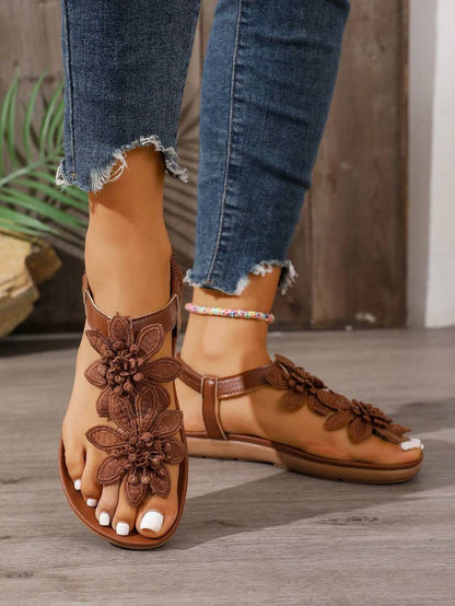 Floréa | Orthopaedic Sandals with Embroidered Flowers