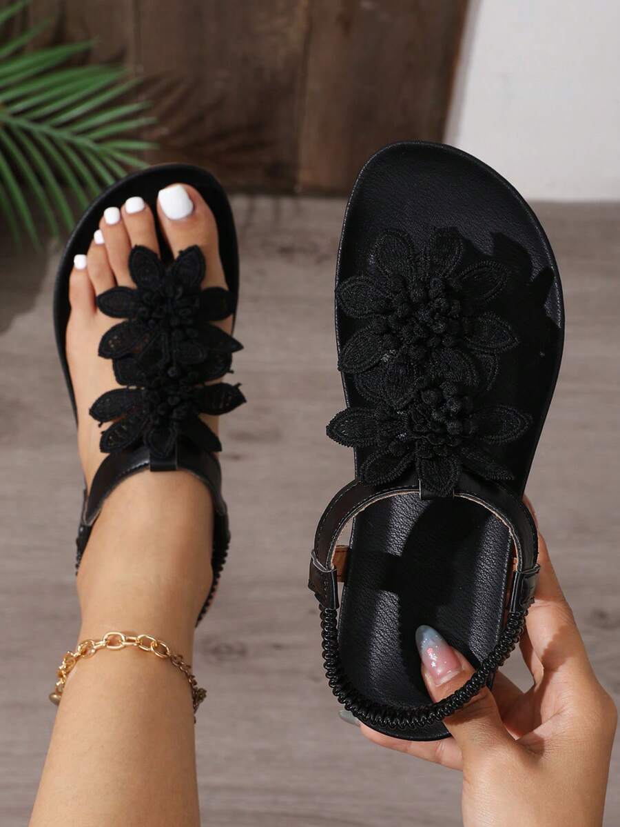 Floréa | Orthopaedic Sandals with Embroidered Flowers