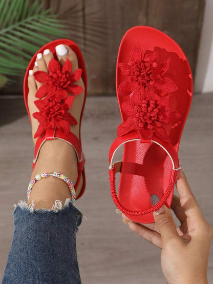 Floréa | Orthopaedic Sandals with Embroidered Flowers