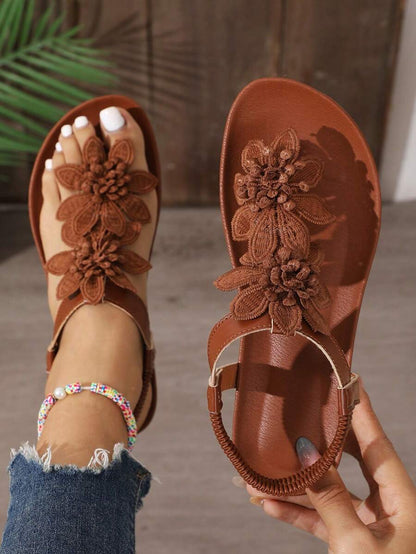 Floréa | Orthopaedic Sandals with Embroidered Flowers