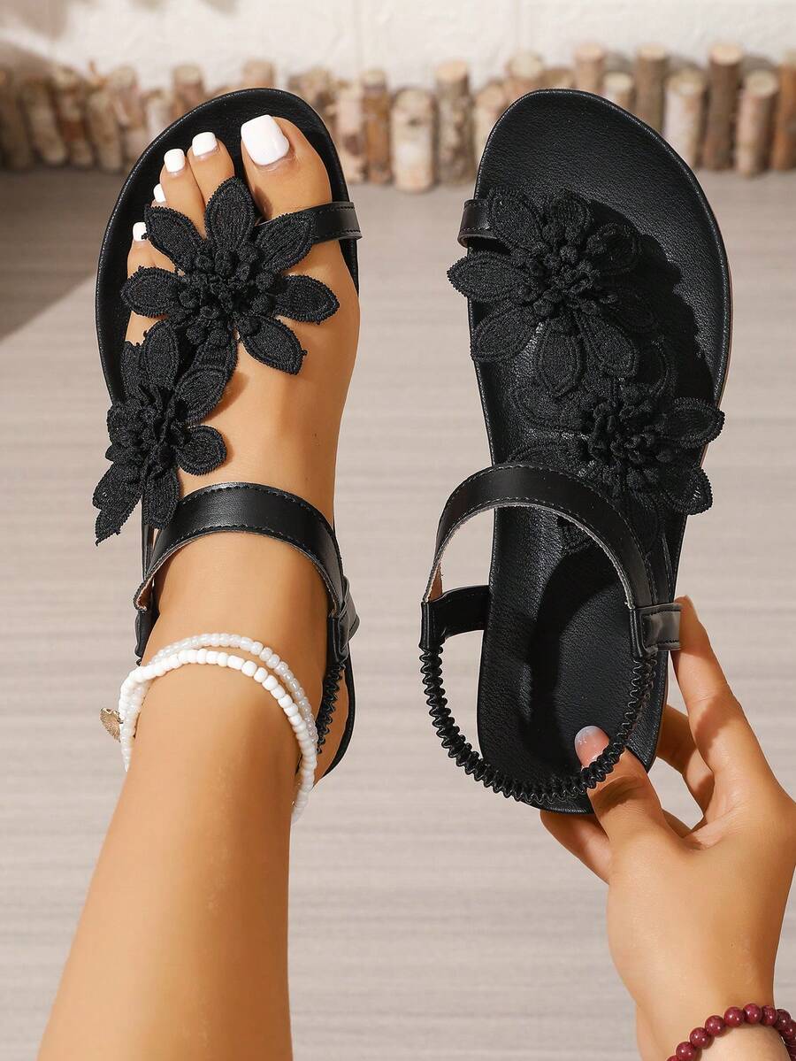 Floréa | Orthopaedic Sandals with Embroidered Flowers