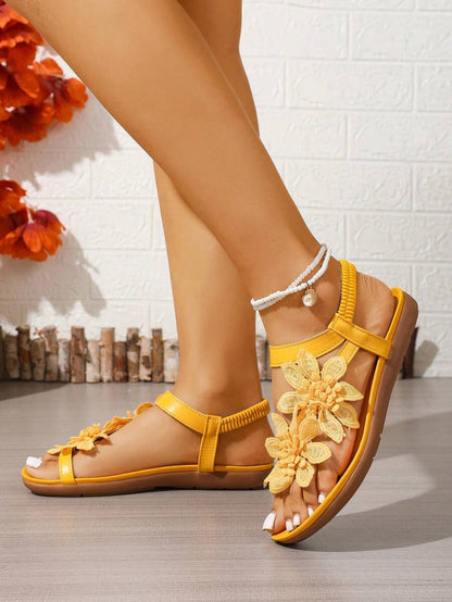 Floréa | Orthopaedic Sandals with Embroidered Flowers