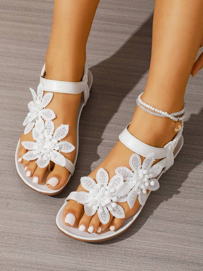 Floréa | Orthopaedic Sandals with Embroidered Flowers