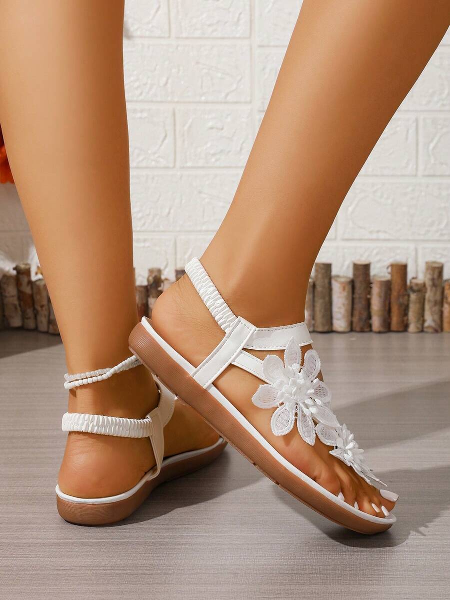 Floréa | Orthopaedic Sandals with Embroidered Flowers