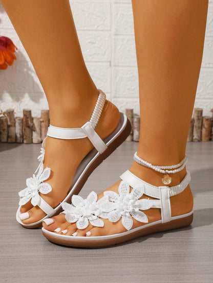 Floréa | Orthopaedic Sandals with Embroidered Flowers