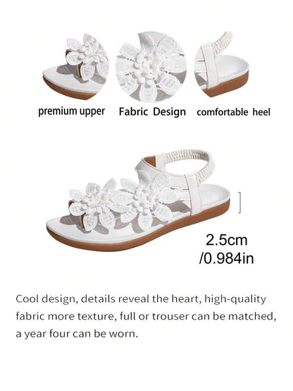 Floréa | Orthopaedic Sandals with Embroidered Flowers