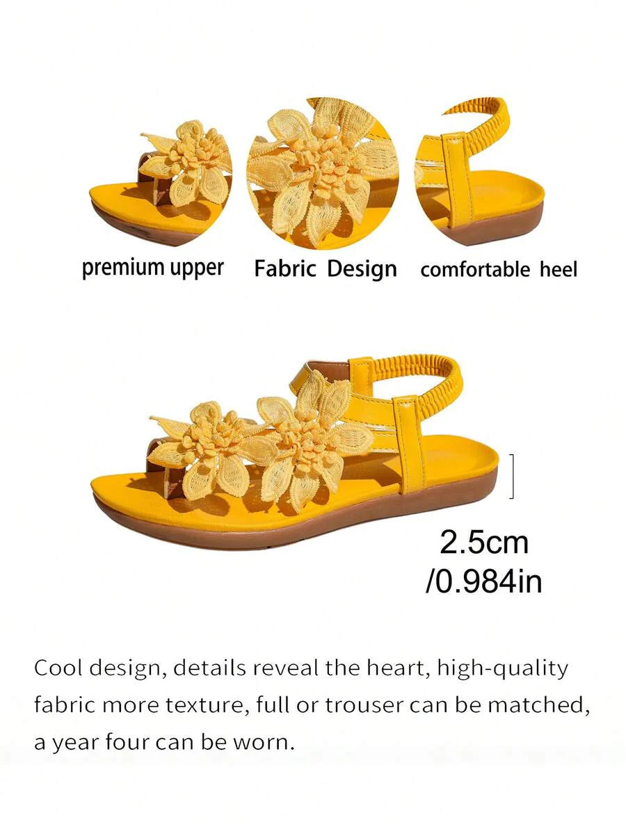 Floréa | Orthopaedic Sandals with Embroidered Flowers
