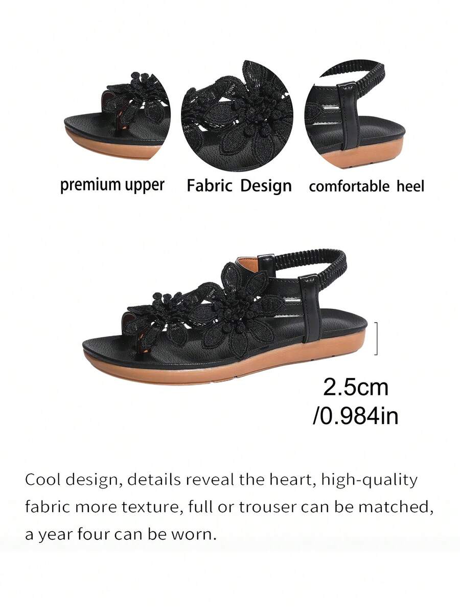 Floréa | Orthopaedic Sandals with Embroidered Flowers