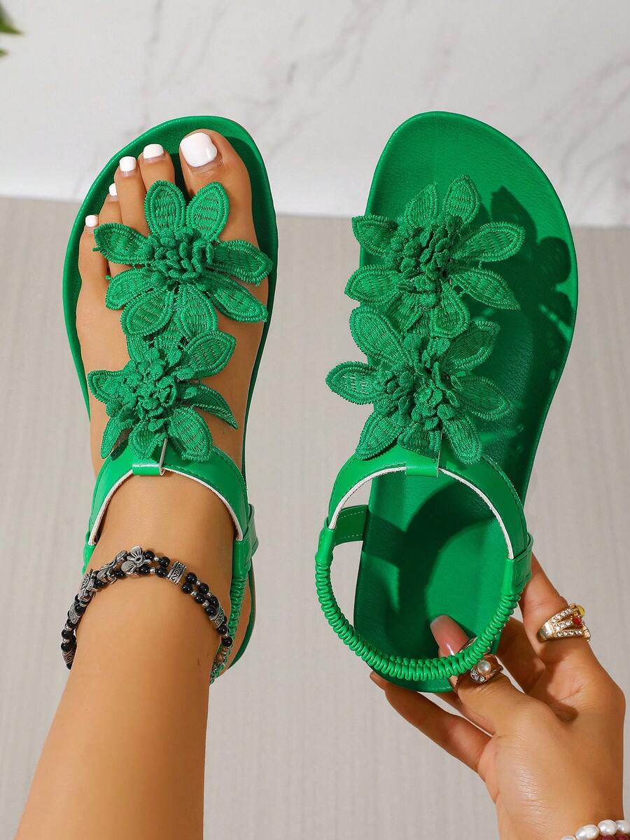 Floréa | Orthopaedic Sandals with Embroidered Flowers