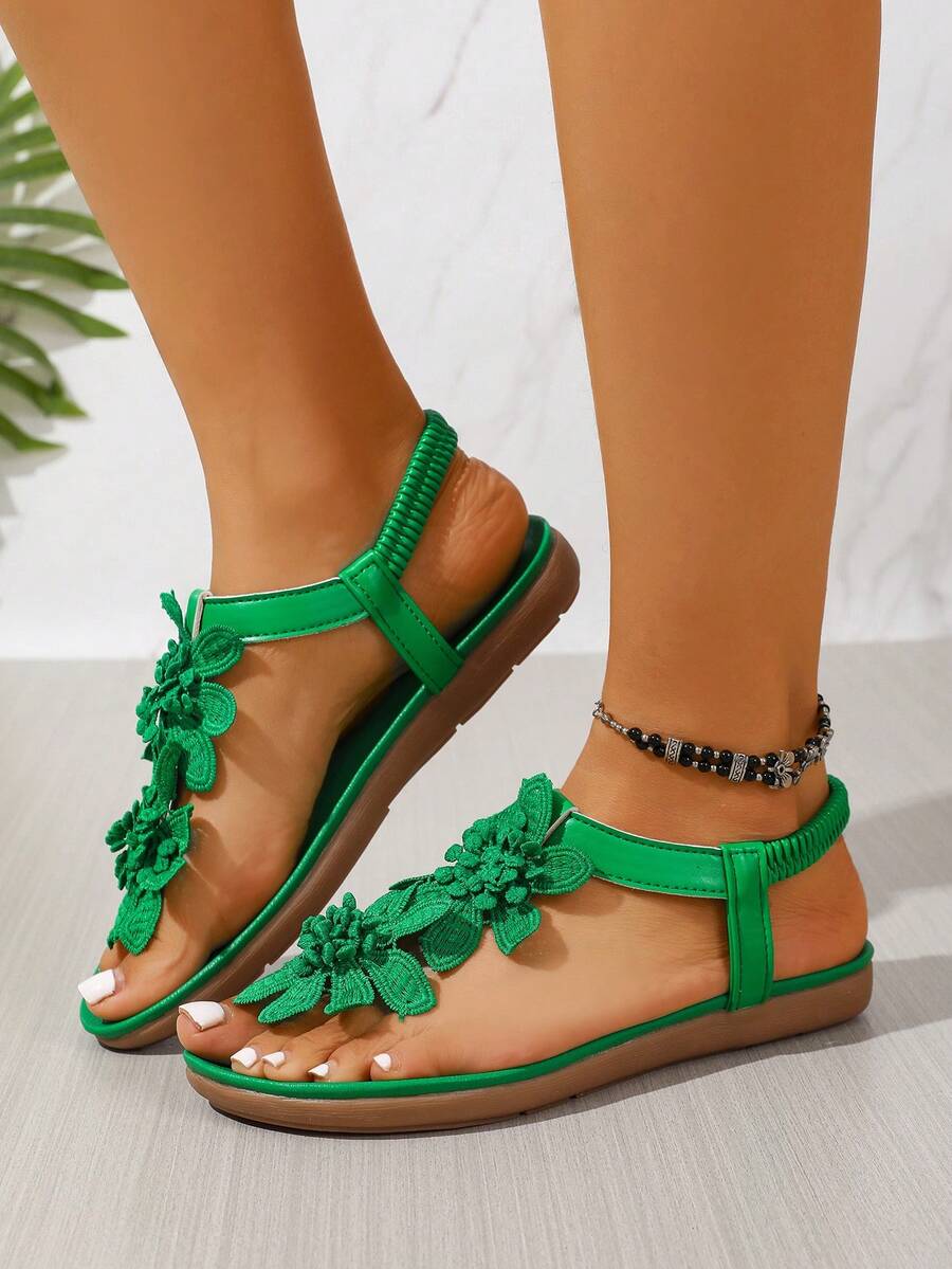 Floréa | Orthopaedic Sandals with Embroidered Flowers