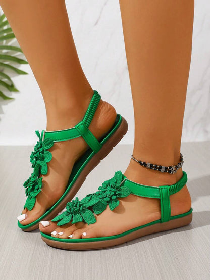 Floréa | Orthopaedic Sandals with Embroidered Flowers