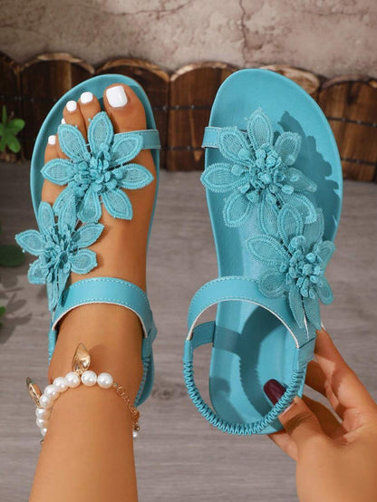 Floréa | Orthopaedic Sandals with Embroidered Flowers