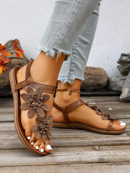 Floréa | Orthopaedic Sandals with Embroidered Flowers