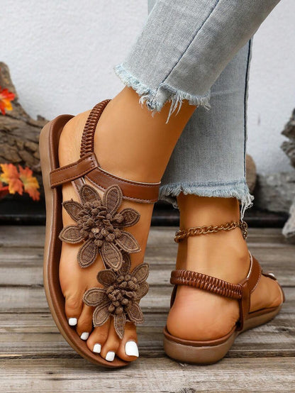 Floréa | Orthopaedic Sandals with Embroidered Flowers