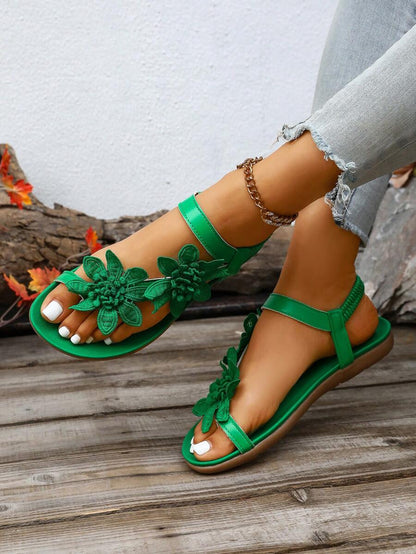 Floréa | Orthopaedic Sandals with Embroidered Flowers