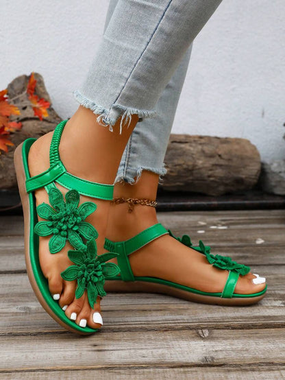 Floréa | Orthopaedic Sandals with Embroidered Flowers