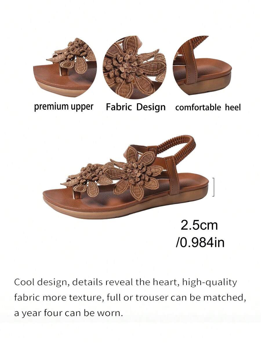 Floréa | Orthopaedic Sandals with Embroidered Flowers