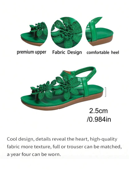 Floréa | Orthopaedic Sandals with Embroidered Flowers