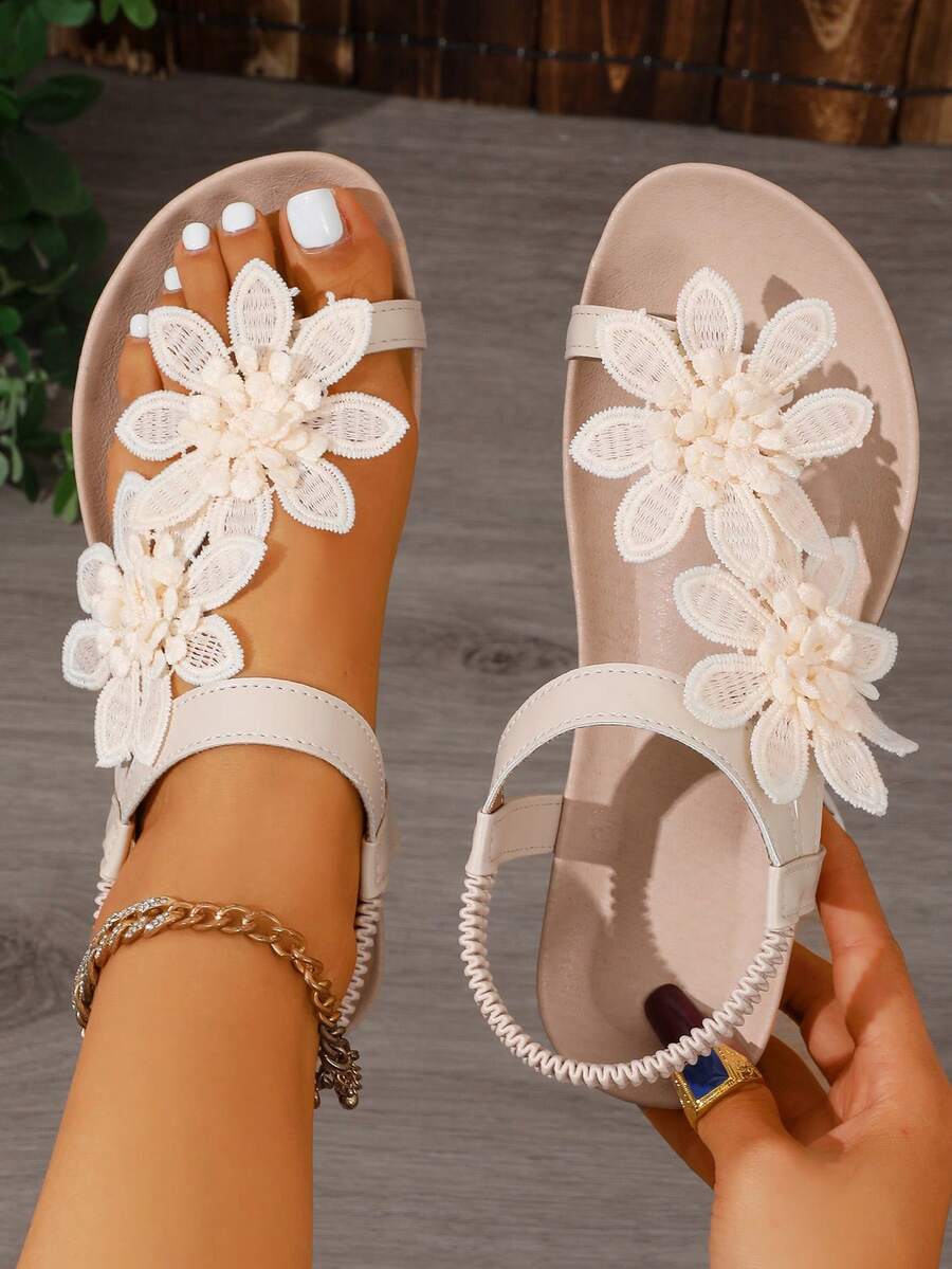 Floréa | Orthopaedic Sandals with Embroidered Flowers